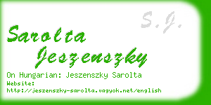 sarolta jeszenszky business card